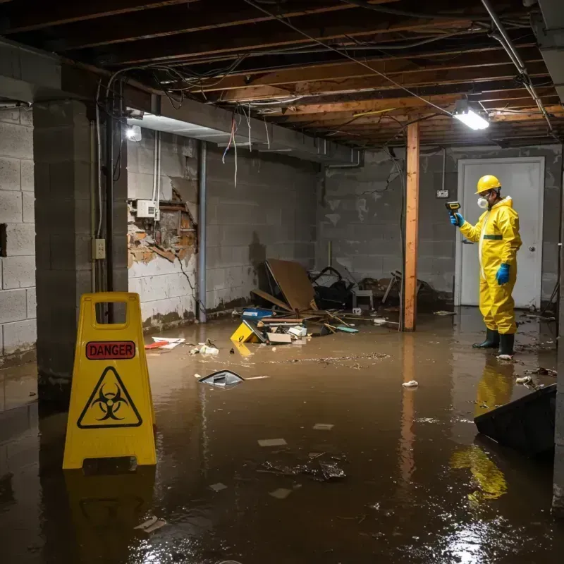 Flooded Basement Electrical Hazard in Wiley Ford, WV Property