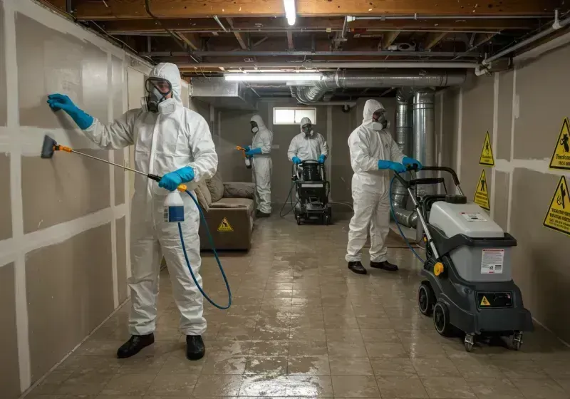 Basement Moisture Removal and Structural Drying process in Wiley Ford, WV